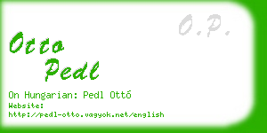 otto pedl business card